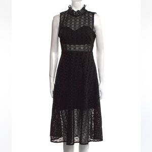 Sandro Black Midi Dress